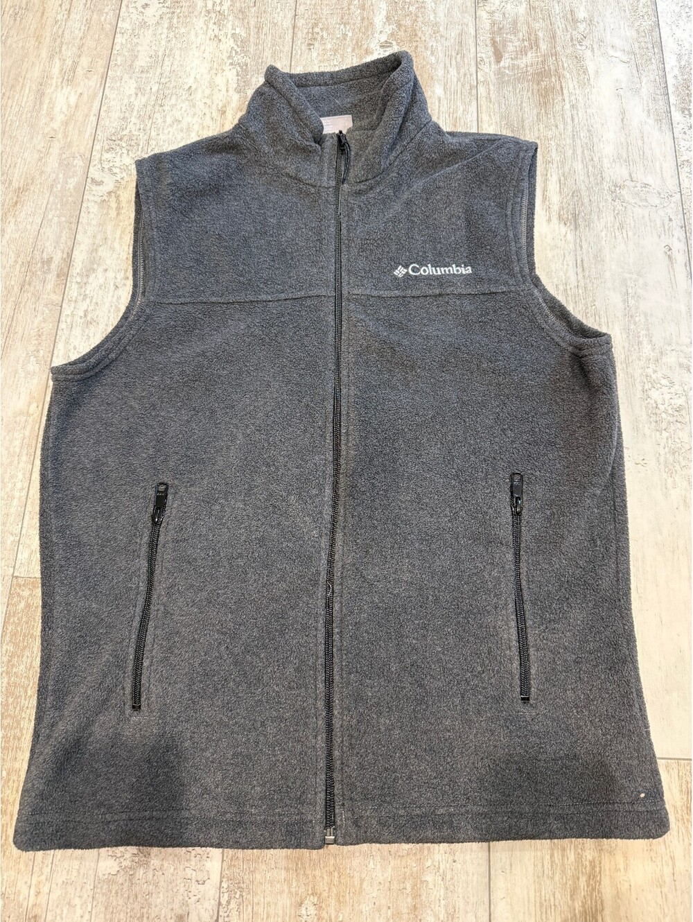 Columbia Women S Gray Fleece Vest Full Zip Gorpcore Outdoor